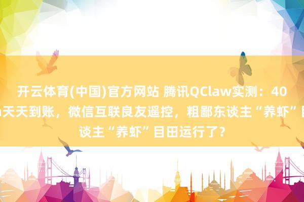 开云体育(中国)官方网站 腾讯QClaw实测：4000万Token天天到账，微信互联良友遥控，粗鄙东谈主“养虾”目田运行了？