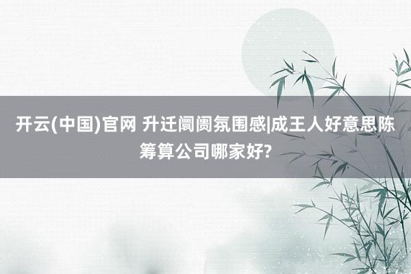 开云(中国)官网 升迁阛阓氛围感|成王人好意思陈筹算公司哪家好?