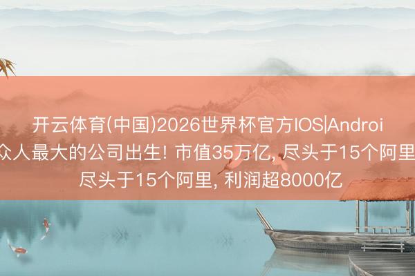 开云体育(中国)2026世界杯官方IOS|Android手机app下载 众人最大的公司出生! 市值35万亿， 尽头于15个阿里， 利润超8000亿
