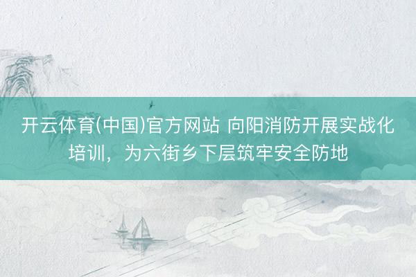 开云体育(中国)官方网站 向阳消防开展实战化培训，为六街乡下层筑牢安全防地