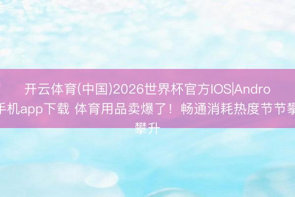 开云体育(中国)2026世界杯官方IOS|Android手机app下载 体育用品卖爆了！畅通消耗热度节节攀升