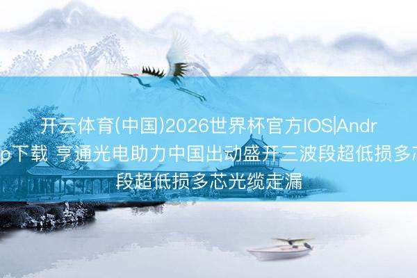 开云体育(中国)2026世界杯官方IOS|Android手机app下载 亨通光电助力中国出动盛开三波段超低损多芯光缆走漏
