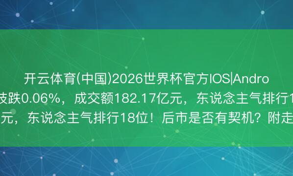 开云体育(中国)2026世界杯官方IOS|Android手机app下载 长电科技跌0.06%，成交额182.17亿元，东说念主气排行18位！后市是否有契机？附走势展望